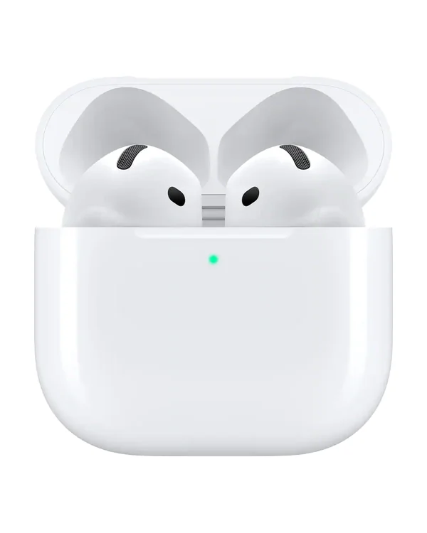 AirPods 4 dentro de su estuche de carga abierto