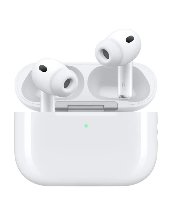 AirPods Pro 3 fuera de su estuche de carga abierto